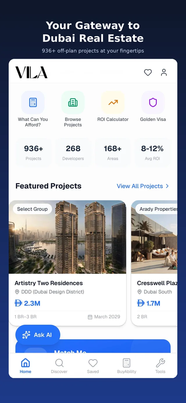 VILA app — gateway to Dubai real estate